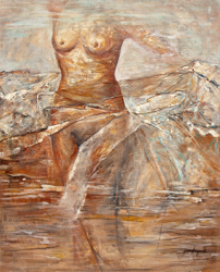'Melodía femenina II' · óleo sobre lino · 100x81